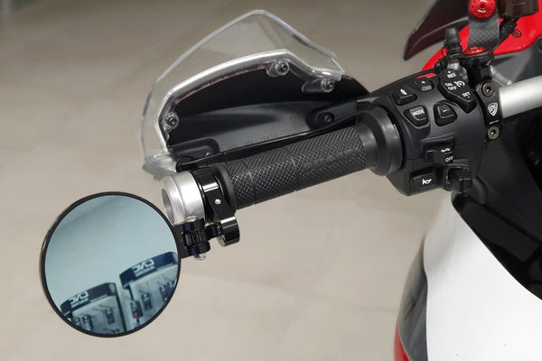 CNC RACING | Adapter for bar-end mirrors on Ducati Multistrada V4 - DesertX - Hypermotard 698 Mono