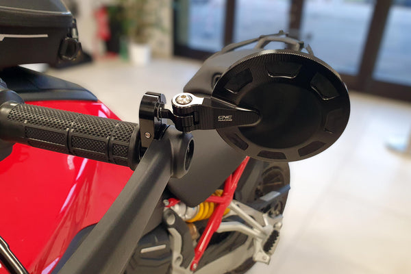 CNC RACING | Adapter for bar-end mirrors on Ducati Multistrada V4 - DesertX - Hypermotard 698 Mono