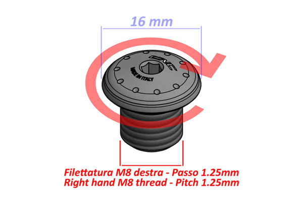 CNC RACING | Mirror Blanking Plug M8 - Thread RH