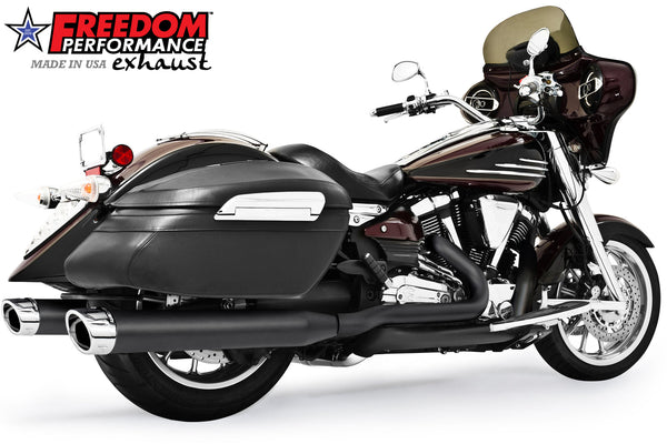 Freedom Performance YAMAHA ROADLINER/STRATOLINER 5 STEPPED COMPLETE 4" TRUE-DUAL SYSTEM 2006-2014 BUNDLE