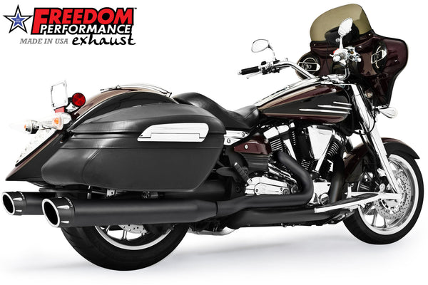 Freedom Performance YAMAHA ROADLINER/STRATOLINER 5 STEPPED COMPLETE 4" TRUE-DUAL SYSTEM 2006-2014 BUNDLE