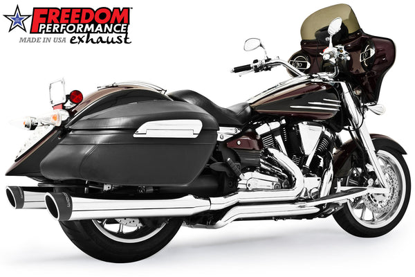 Freedom Performance YAMAHA ROADLINER/STRATOLINER 5 STEPPED COMPLETE 4" TRUE-DUAL SYSTEM 2006-2014 BUNDLE