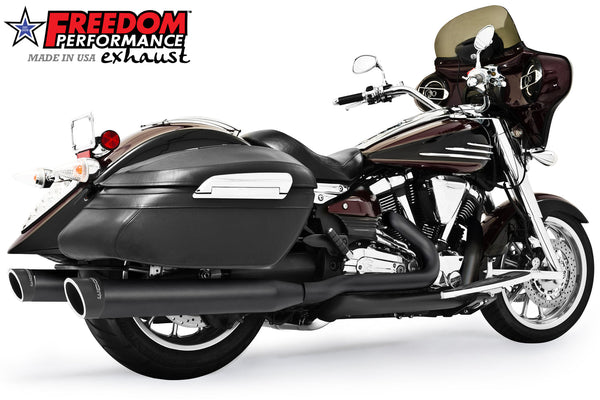 Freedom Performance YAMAHA ROADLINER/STRATOLINER 5 STEPPED COMPLETE 4" TRUE-DUAL SYSTEM 2006-2014 BUNDLE