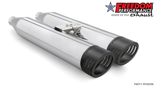 Freedom Performance YAMAHA VENTURE/ROYAL STAR/TOUR DELUXE 1999-2014 SLIP-ONS check description for Quiet Baffles.