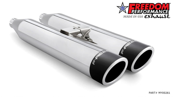 Freedom Performance YAMAHA VENTURE/ROYAL STAR/TOUR DELUXE 1999-2014 SLIP-ONS check description for Quiet Baffles.