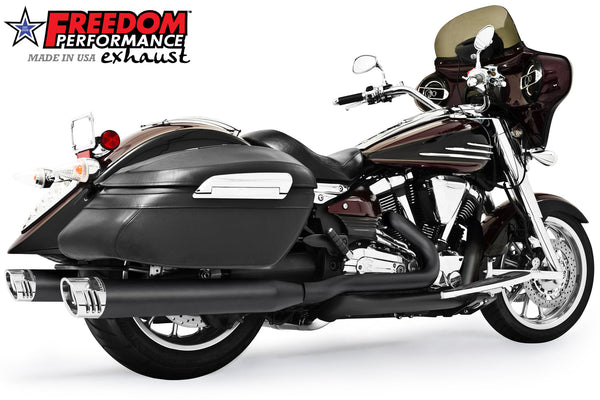 Freedom Performance YAMAHA ROADLINER/STRATOLINER 5 STEPPED COMPLETE 4" TRUE-DUAL SYSTEM 2006-2014 BUNDLE