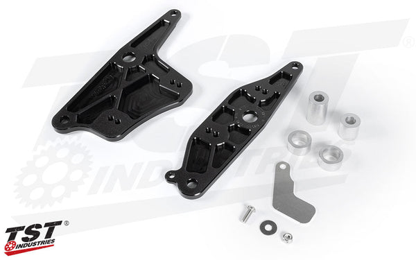 TST WORX Adjustable Rearset Bracket for Kawasaki Ninja 400 2018-2023 / Ninja 500 2024+