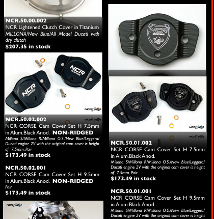 NCR CORSE Non-Ridged Cam Cover Sets