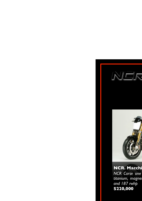 NCR Macchia Nera motorcycle