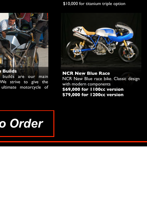 NCR New Blue Race motorcycle