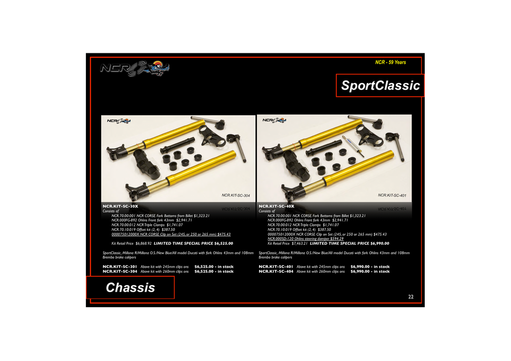 NCR SportClassic Suspension Kit SC-40X