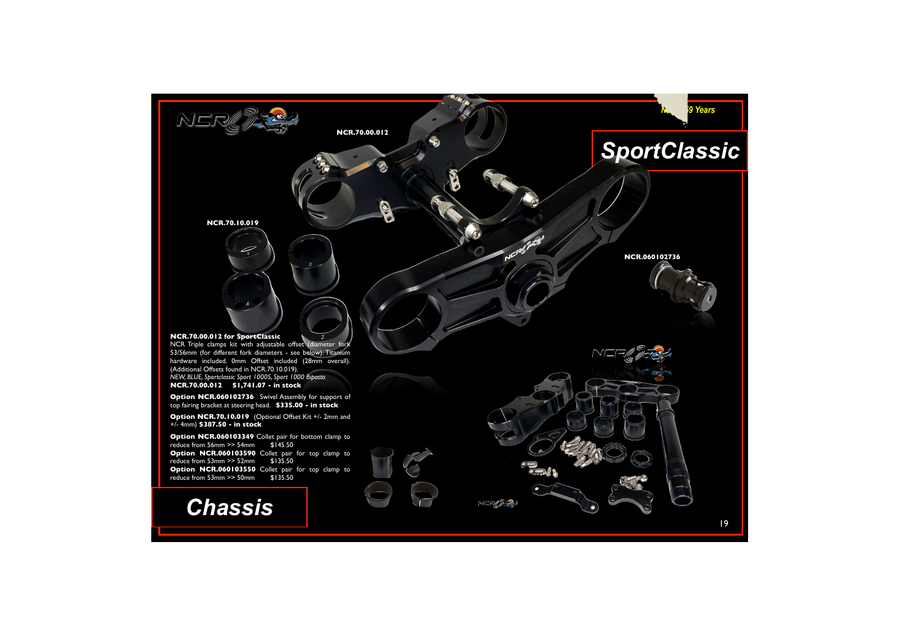 NCR swivel assembly for top fairing bracket