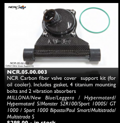 NCR Carbon Fiber Valve Cover Support Kit