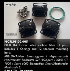 NCR Carbon Fiber Valve Cover Kit - 3 Piece