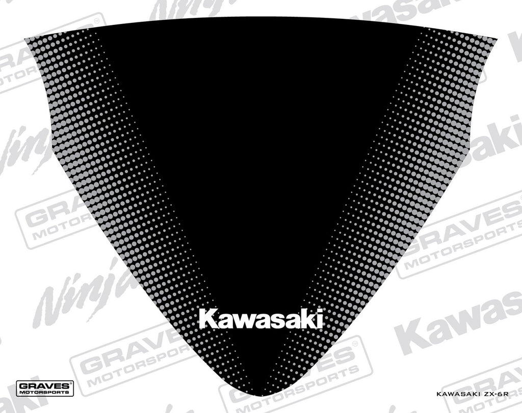 Graves ZX-6R Zero Gravity Tall Windscreen Sticker - Black