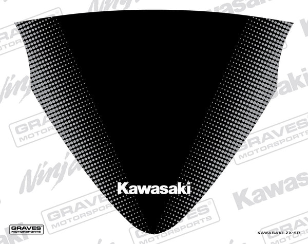 Graves ZX-6R Zero Gravity Tall Windscreen Sticker - Black