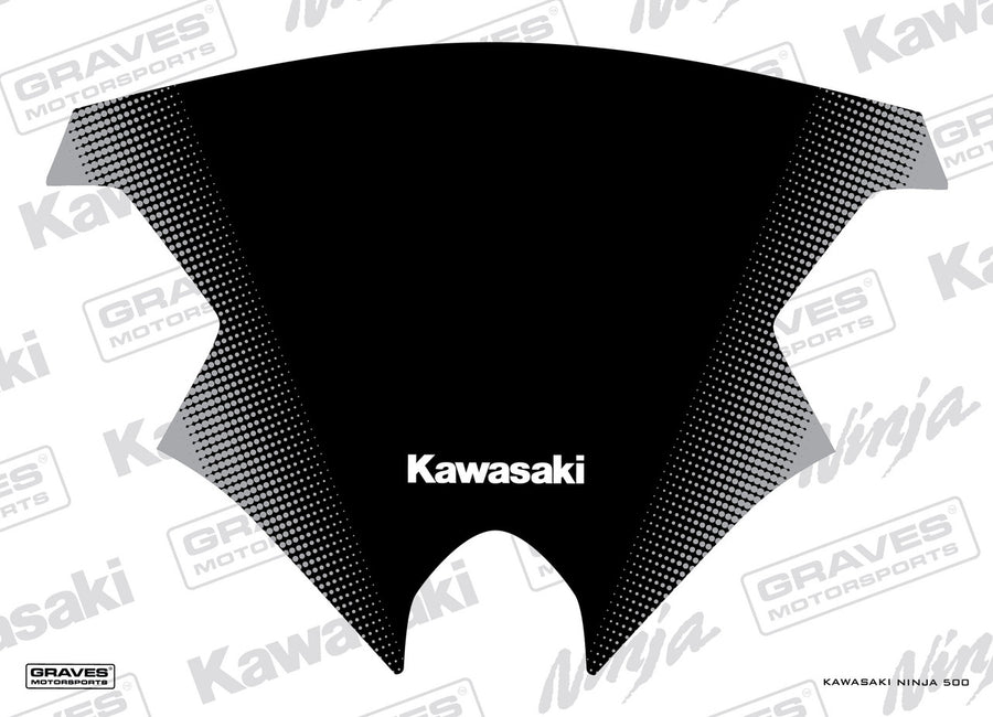 Graves Ninja 500 Zero Gravity Tall Windscreen Sticker - Black