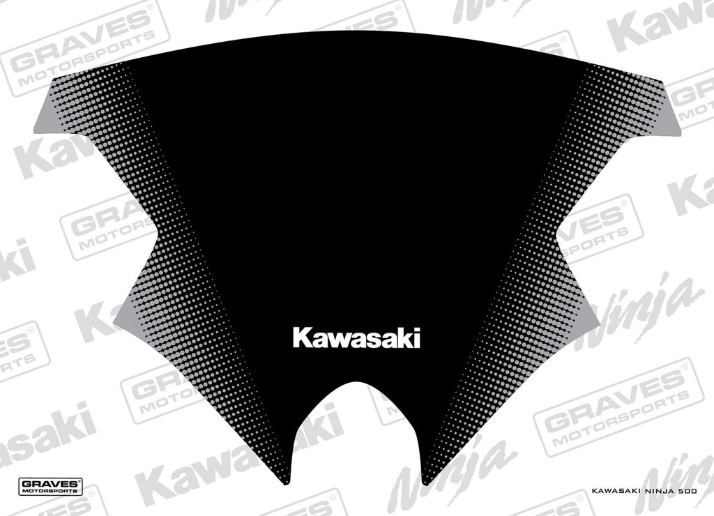 Graves Ninja 500 Zero Gravity Tall Windscreen Sticker - Black
