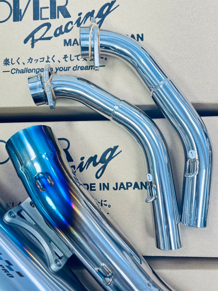 OVER Racing TMAX560 exhaust header pipes detail