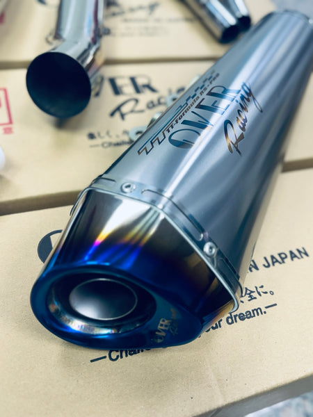 OVER Racing TT-Formula RS+PRO titanium silencer outlet detail