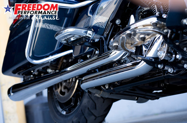 Freedom Performance HARLEY TOURING RIGHT SIDE TUCK & UNDER TRUE-DUAL HEADERS Fits '95-Present