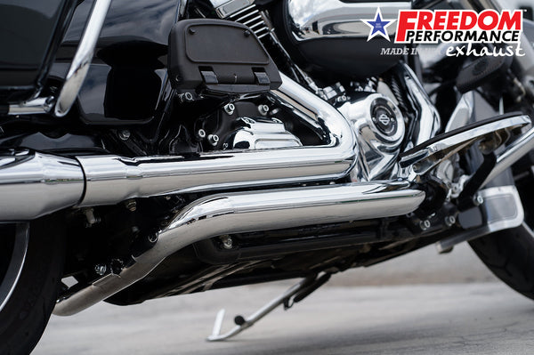 Freedom Performance HARLEY TOURING RIGHT SIDE TUCK & UNDER TRUE-DUAL HEADERS Fits '95-Present