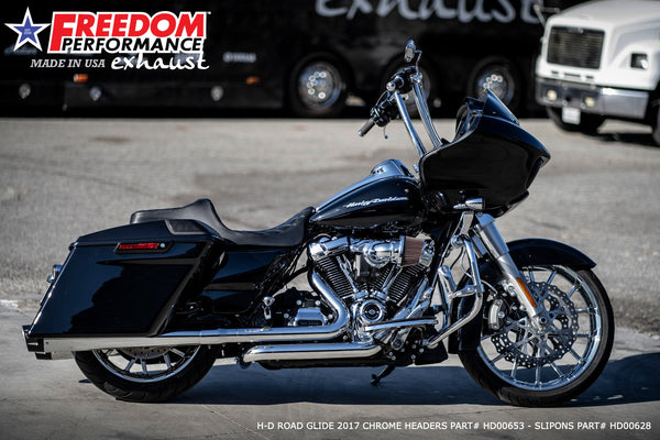 Freedom Performance HARLEY TOURING RIGHT SIDE TUCK & UNDER TRUE-DUAL HEADERS Fits '95-Present