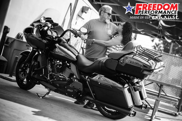 Freedom Performance HARLEY TOURING RIGHT SIDE TUCK & UNDER TRUE-DUAL HEADERS Fits '95-Present