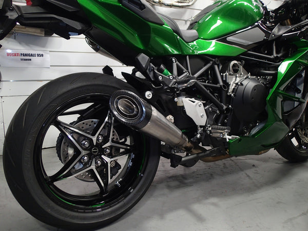 Kawasaki H2 SE SX Vandemon H2R Titanium Carbon Tip Slip-On 2018-26