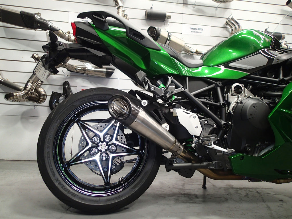Kawasaki H2 SE SX Vandemon H2R Titanium Carbon Tip Slip-On 2018-26