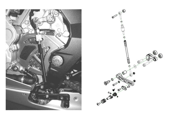 CNC RACING | Adjustable rear sets - Reverse shifting MV Agusta LIMITED EDITION