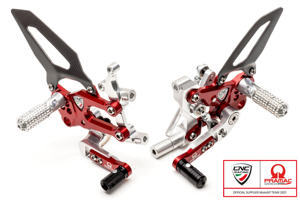 CNC RACING | Adjustable rearsets RPS Ducati SBK Panigale series Team Pramac MotoGP Limited Edition