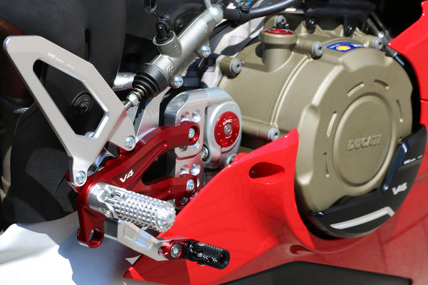 CNC RACING | Adjustable rear sets Ducati Panigale V4 series for V4,V4 S and V4 Speciale - Pramac Racing limited Edition