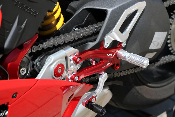 CNC RACING | Adjustable rear sets Ducati Panigale V4 series for V4,V4 S and V4 Speciale - Pramac Racing limited Edition