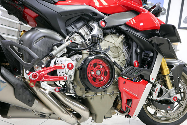 CNC RACING | Adjustable rearsets Ducati Streetfighter V4 Carbon - Pramac Racing Limited Edition