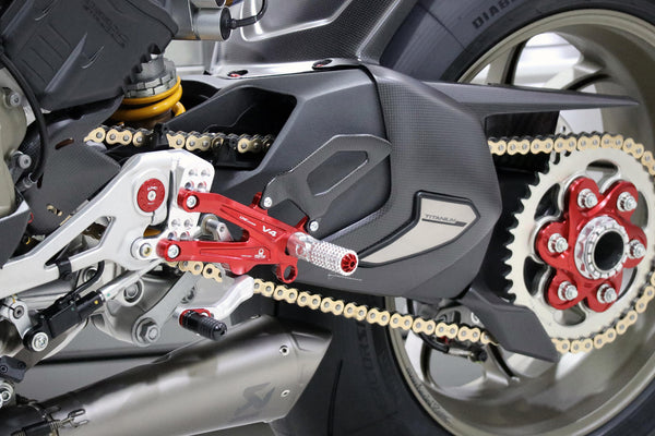 CNC RACING | Adjustable rearsets Ducati Streetfighter V4 Carbon - Pramac Racing Limited Edition