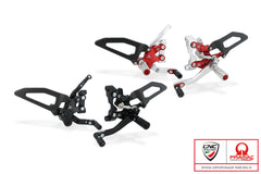 CNC RACING | Adjustable rearsets Ducati Streetfighter V2 - Pramac racing Limited Edition