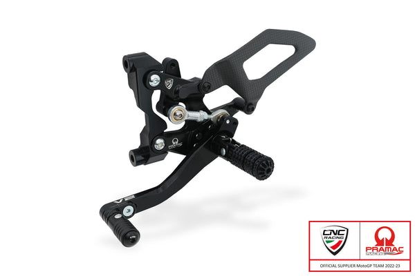 CNC RACING | Adjustable rearsets Ducati Streetfighter V2 - Pramac racing Limited Edition