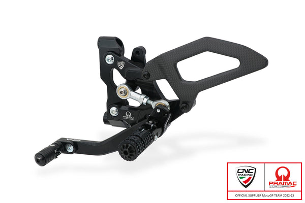 CNC RACING | Adjustable rearsets Ducati Streetfighter V2 - Pramac racing Limited Edition