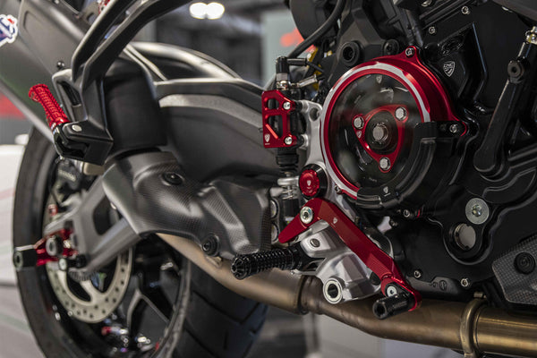 CNC RACING | Footpegs kit TOURING passenger - adapters