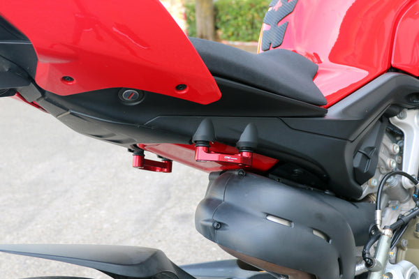 CNC RACING | Rear footrest blanking plates Ducati Panigale V4 / Streetfighter V4