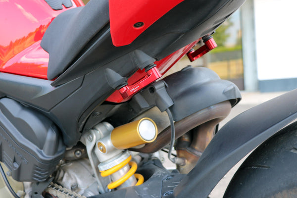 CNC RACING | Rear footrest blanking plates Ducati Panigale V4 / Streetfighter V4