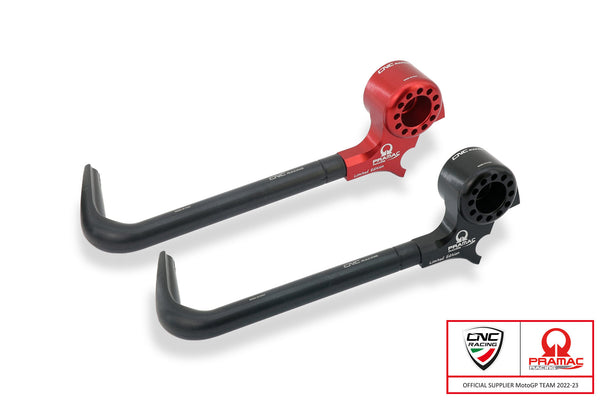 CNC RACING | Lever-Guard Street - Clutch lever protector with bar-end mirror housing - Pramac racing Limited Edition