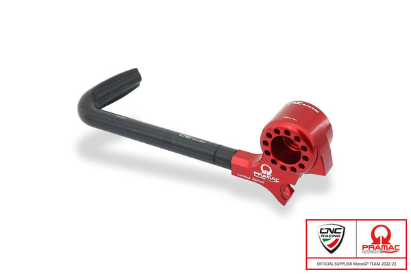 CNC RACING | Lever-Guard Street - Clutch lever protector with bar-end mirror housing - Pramac racing Limited Edition