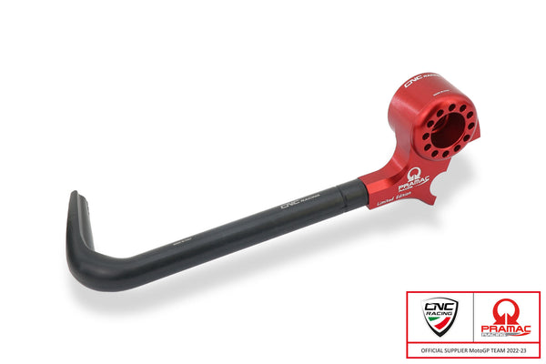 CNC RACING | Lever-Guard Street - Clutch lever protector with bar-end mirror housing - Pramac racing Limited Edition