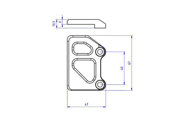 CNC RACING | Rear brake master cylinder protector Ducati DesertX