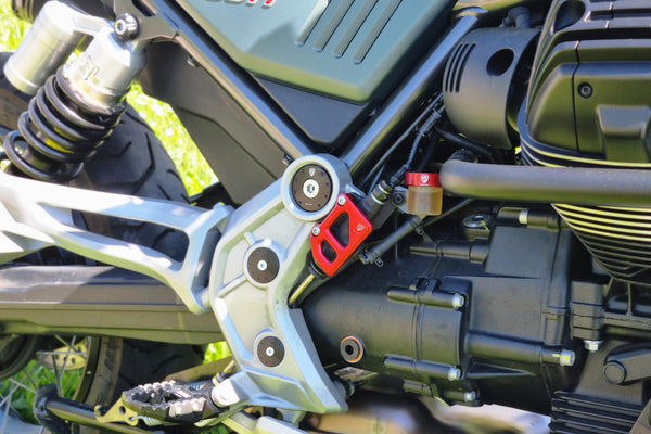 CNC RACING | Rear brake master cylinder protector Moto Guzzi