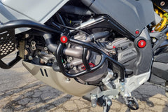 CNC RACING | Water pump additional guard in steel tubes Ducati DesertX