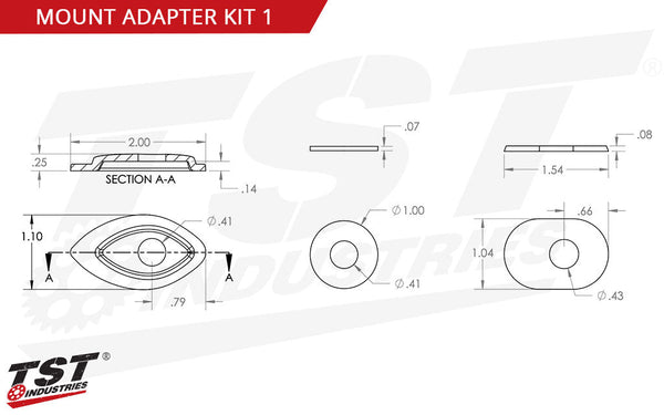 TST Pod Turn Signal Mount Adapter Kit
