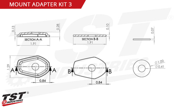TST Pod Turn Signal Mount Adapter Kit